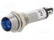 Indicator  LED  recessed  12VDC  Cutout  Ø8.2mm  IP40  metal