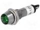 Indicator  LED  recessed  12VDC  Cutout  Ø8.2mm  IP40  metal