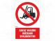 Safety sign  prohibitory  Mat  PVC  W  200mm  H  300mm