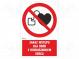 Safety sign  prohibitory  Mat  PVC  W  200mm  H  300mm