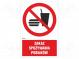 Safety sign  prohibitory  Mat  PVC  W  200mm  H  300mm