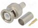Plug  BNC  male  straight  50Ω  crimped  for cable  teflon