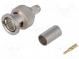 Plug  BNC  male  straight  75Ω  crimped  for cable  polyetylene