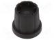 Knob  with flange  plastic  Shaft d  6.35mm  Ø16.5x19.2mm  black