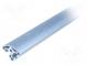 Connecting tubes  Width of the groove  8mm  angular  W  40mm  L  2m