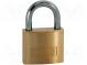 Padlock  brass  Application  toolboxes, cabinets, bags, cases