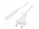 Cable  CEE 7/16 (C) plug,IEC C7 female  PVC  1.8m  Sockets  1