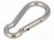 Snap hook  acid resistant steel A4  for rope  L  100mm  Size  10mm