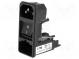 Connector  AC supply  socket  male  10A  250VAC  IEC 60320