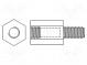 Screwed spacer sleeve  hexagonal  polyamide  UNC8-32  UNC8-32