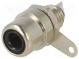 Socket  RCA  female  straight  soldering  nickel plated