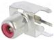 Socket  RCA  female  angled 90°  THT  tinned  Contacts  brass