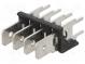 Terminal  spade terminal strip  6.3mm  0.8mm  THT  steel  tinned