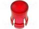 LED lens  round  red  lowprofile  3mm