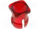 LED lens  square  red  lowprofile  3mm