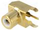 Socket  RCA  female  angled 90°  THT  gold-plated  Contacts  brass