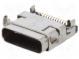 Socket  USB C  on PCBs  SMT  horizontal  V  USB 3.1  gold flash  1A