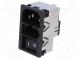 Connector  AC supply  socket  male  10A  250VAC  IEC 60320  5x20mm