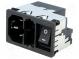 Connector  AC supply  socket  male  4A  250VAC  IEC 60320  1.6mH
