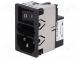Connector  AC supply  socket  male  1A  250VAC  IEC 60320  11mH