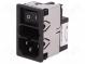 Connector  AC supply  socket  male  10A  250VAC  IEC 60320  0.4mH