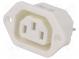 Connector  AC supply  socket  female  10A  250VAC  IEC 60320  white