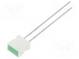 LED  rectangular  6.15x3.65mm  with side wall  green  2÷8mcd  100°
