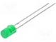LED  4mm  green  1.2÷3mcd  100°  Front  flat  2.2÷2.5V  Shape  round