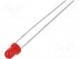 LED  3mm  red  12÷25mcd  60°  Front  convex  Pitch  2.54mm