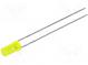 LED  3mm  yellow  1÷4mcd  100°  Front  flat