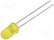 LED  5mm  yellow  600÷1000mcd  60°  20mA  2÷2.5V  Front  convex