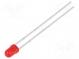 LED  3mm  red  12÷30mcd  40°  Front  convex  No.of term  2