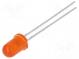 LED  5mm  orange  20÷45mcd  30°  10mA  1.95÷2.3V  Front  convex