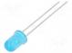 LED  5mm  blue  600÷1000mcd  20°  20mA  3.3÷4V  Front  convex