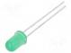 LED  5mm  green  18÷40mcd  30°  20mA  2.2÷2.5V  Front  convex