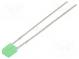 LED  rectangular  3x2mm  green  3÷6mcd  100°  Front  flat  20mA