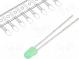 LED  3mm  green  0.7÷2mcd  60°  Front  convex  Package  reel