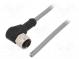 Connection lead  M12  PIN  4  angled  5m  plug  250VAC  4A  -25÷90°C