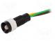 Indicator  LED  recessed  24VDC  24VAC  Cutout  Ø11mm  IP40  plastic