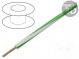 Wire  LgY  stranded  Cu  0.75mm2  white-green  PVC  300/500V  100m