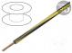 Wire  LgY  stranded  Cu  1mm2  black-yellow  PVC  300/500V  100m