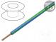 Wire  LgY  stranded  Cu  1mm2  blue-green  PVC  300/500V  100m