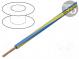 Wire  LgY  stranded  Cu  1mm2  blue-yellow  PVC  300/500V  100m