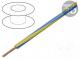 Wire  LgY  stranded  Cu  1mm2  yellow-blue  PVC  300/500V  100m