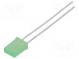 LED  rectangular  5x2mm  green  10÷15mcd  146°  Front  flat  20mA