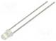 LED  3mm  white cold  9000mcd  30°  Front  convex