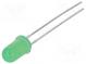 LED  5mm  green  9÷15mcd  40°  20mA  2.2÷2.6V  Front  convex