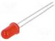 LED  5mm  red  140÷250mcd  60°  20mA  1.6÷2.6V  Front  convex