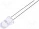 LED  5mm  yellow  600÷1000mcd  45°  20mA  1.6÷2.4V  Front  convex