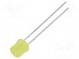 LED  5mm  yellow  70÷120mcd  130°  20mA  1.6÷2.4V  Front  flat